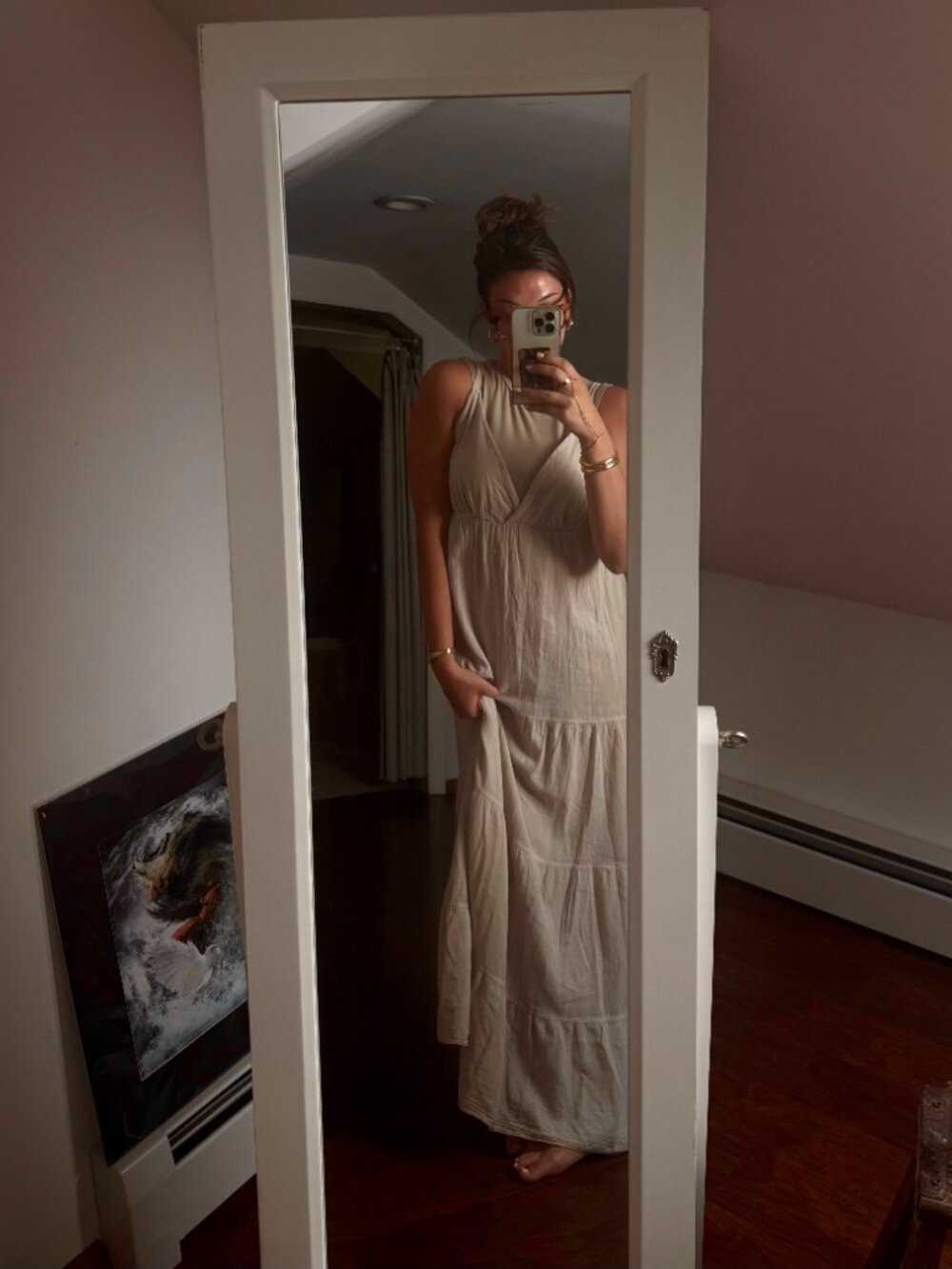 Seaspice Cream Maxi Dress- Size XL